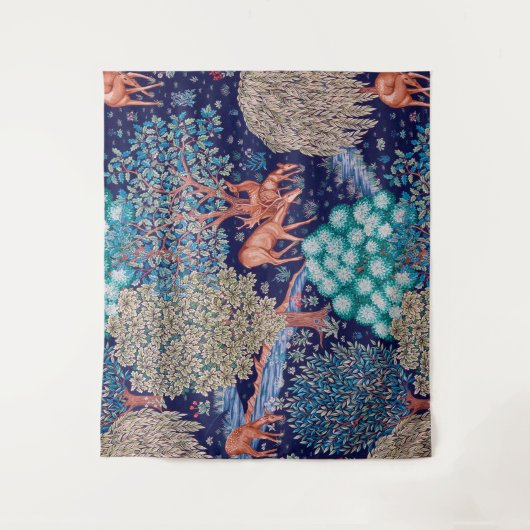 Hirsche im Wald, William Morris Wandteppich (Vorderseite)