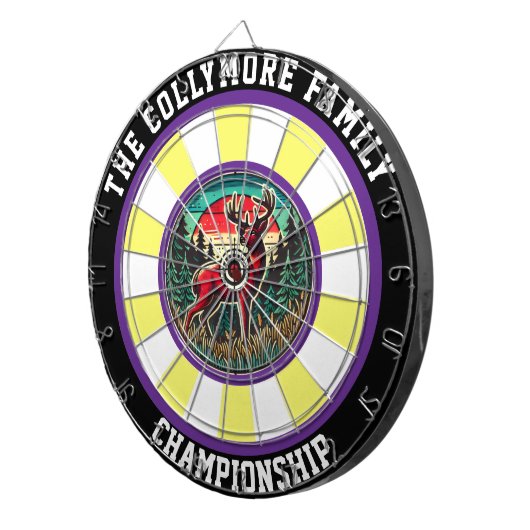 Hirsche im waldbewaldeten Wanddekor Dartscheibe (Vorderseite rechts)