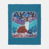 Hirsche im Winter Fleecedecke (Vorderseite)