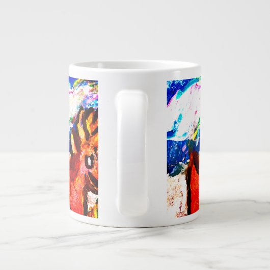 Hirsche im Winter Jumbo-Tasse (Rückseite)