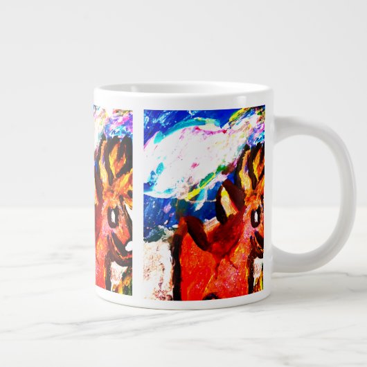 Hirsche im Winter Jumbo-Tasse (Rechts)