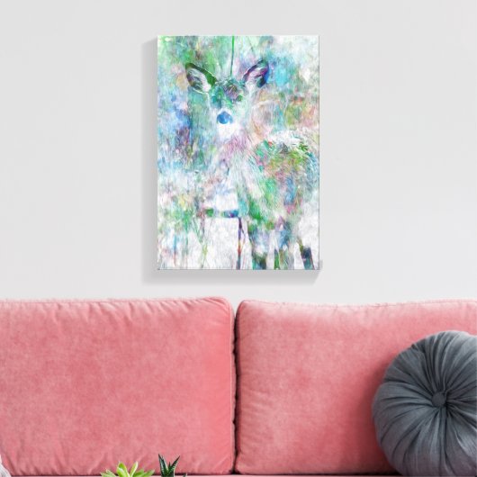 Hirsche im Winter Leinwanddruck (Insitu (Wohnzimmer))