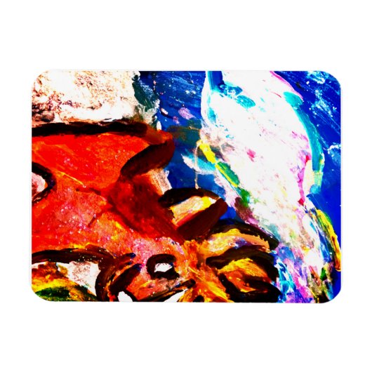 Hirsche im Winter Magnet (Horizontal)