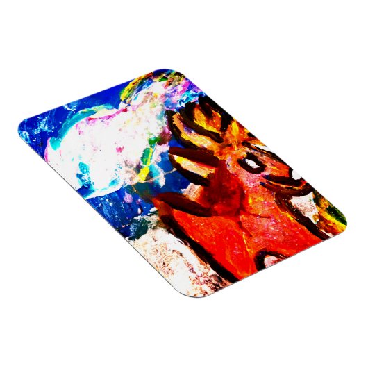 Hirsche im Winter Magnet (Rechte Seite)