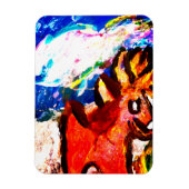 Hirsche im Winter Magnet (Vertikal)