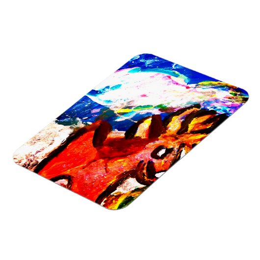 Hirsche im Winter Magnet (Linke Seite)