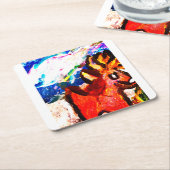 Hirsche im Winter Rechteckiger Pappuntersetzer (angewinkelt)