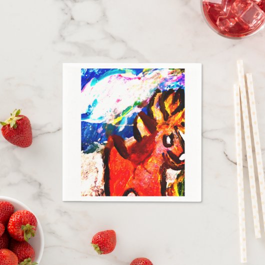 Hirsche im Winter Serviette (Beispiel)