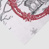 Hirsche im Winter-Wald Weihnachtszettel Seidenpapier (Ausschnitt)