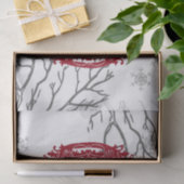 Hirsche im Winter-Wald Weihnachtszettel Seidenpapier (Geschenk)