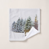 Hirsche im Winter Wonderland Set (Waschlappen)