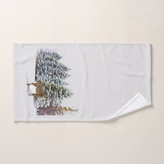 Hirsche im Winter Wonderland Set (Handtuch)