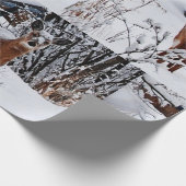 Hirsche im Winter Wonderland Urlaub Geschenkpapier (Ecke)
