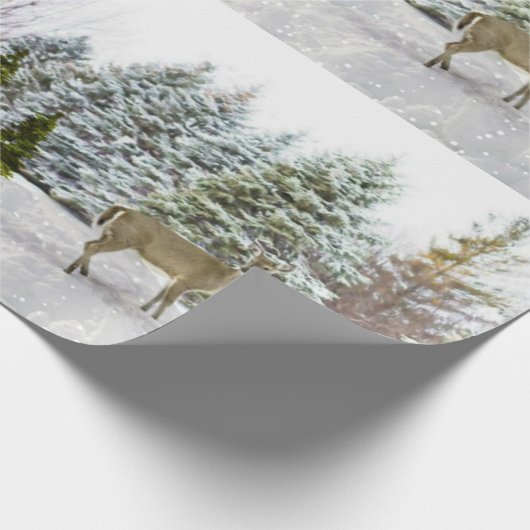 Hirsche im Winter Wonderland / Urlaubspapier Geschenkpapier (Ecke)