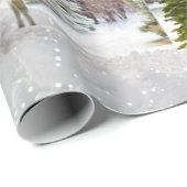 Hirsche im Winter Wonderland / Urlaubspapier Geschenkpapier (Rolleneckpunkt)