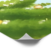 Hirsche im Winter Wunderland Szene Poster (Ecke)