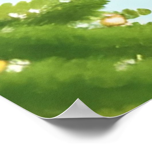 Hirsche im Winter Wunderland Szene Poster (Ecke)