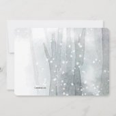 Hirsche im Winterschnee Einladung (Rückseite)