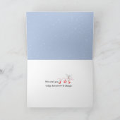 Hirsche im Winterwald Feiertagskarte (Innenseite)