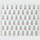 Hirsche im Winterwald Geschenkpapier (Flach)