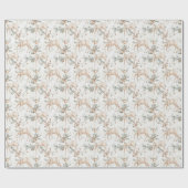 Hirsche im Winterwald Weihnachten Geschenkpapier (Flach)