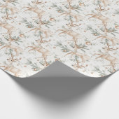 Hirsche im Winterwald Weihnachten Geschenkpapier (Ecke)