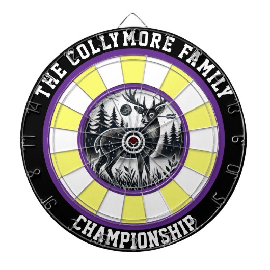 Hirsche im Zielkreis Dartscheibe (vorne)