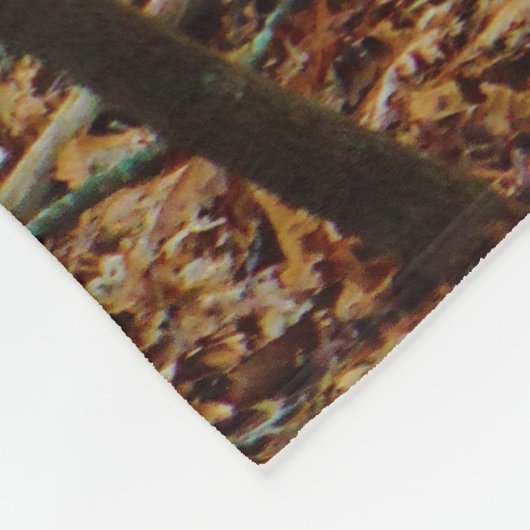 Hirsche in Bäumen Fleecedecke (Ecke)