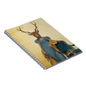 Hirsche in blauem Kleid 2 Notizblock (Rechte Seite)