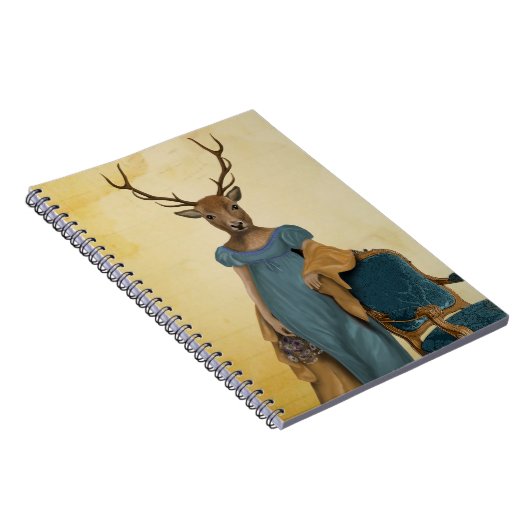 Hirsche in blauem Kleid 2 Notizblock (Rechte Seite)