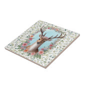 Hirsche in Blume Crown Fliese (Seite)