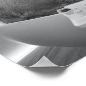 Hirsche in der Badewanne Schwarz-weißes Badezimmer Poster (Ecke)