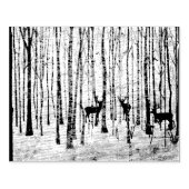 Hirsche in der Briefmarke aus Holz Gummistempel (Prägung)