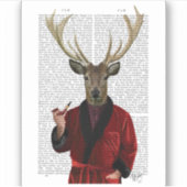 Hirsche in der Rauchjacke Aufkleber (Vorderseite)