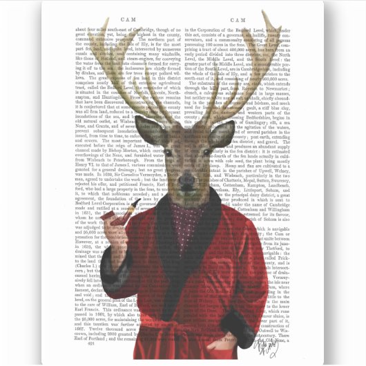 Hirsche in der Rauchjacke Aufkleber (Vorderseite)