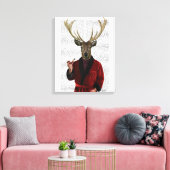 Hirsche in der Rauchjacke Leinwanddruck (Insitu (Wohnzimmer))
