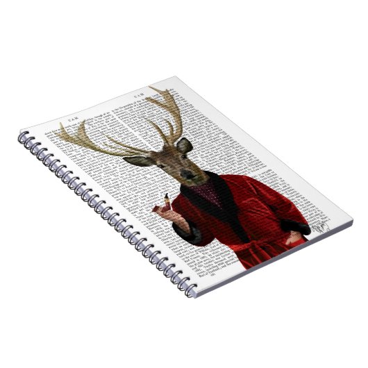 Hirsche in der Rauchjacke Notizblock (Rechte Seite)