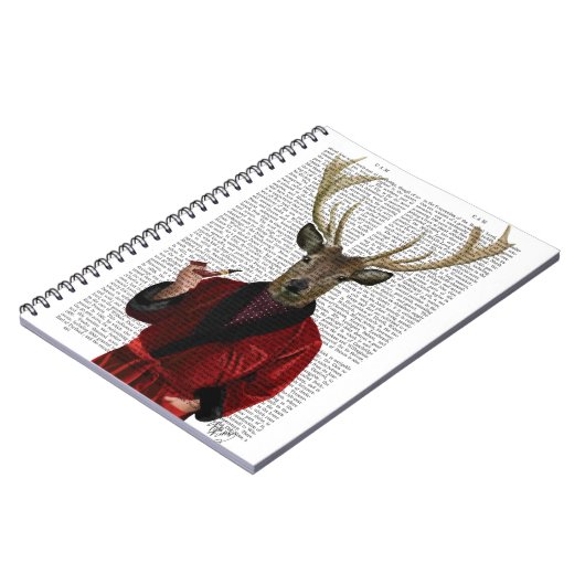 Hirsche in der Rauchjacke Notizblock (Linke Seite)