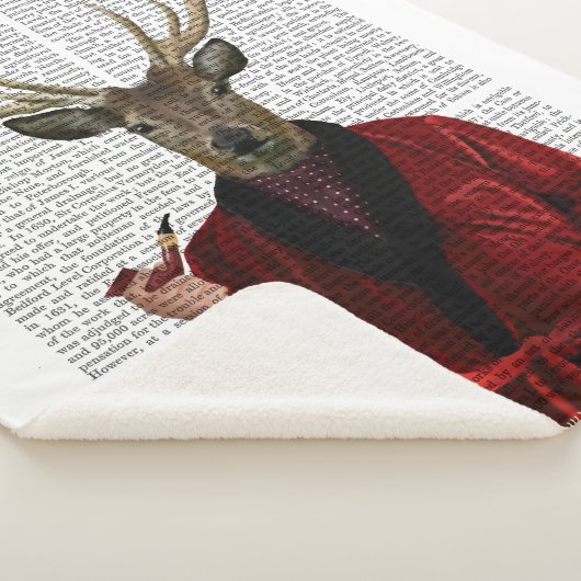 Hirsche in der Rauchjacke Sherpadecke (3/4)