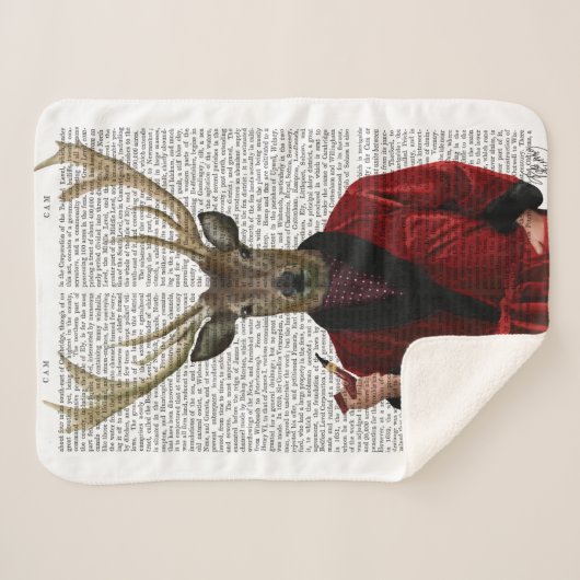 Hirsche in der Rauchjacke Sherpadecke (Vorderseite (Horizontal))