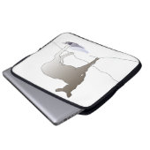 Hirsche in der Silhouette Laptopschutzhülle (Vorne Knopf)