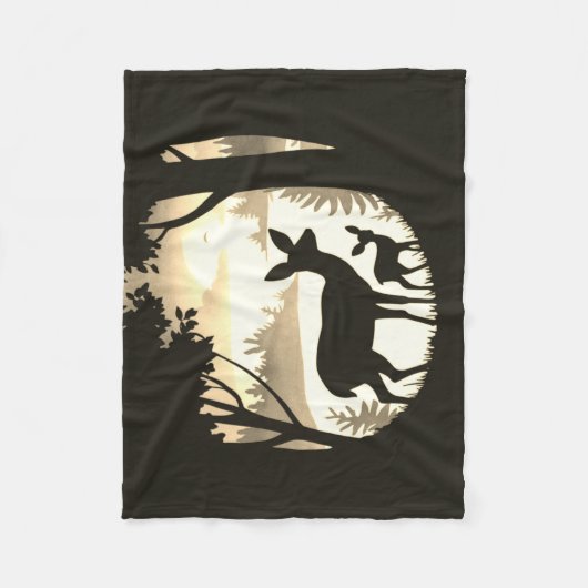 Hirsche in der Waldreinigung Fleece Blanket (Vorderseite)