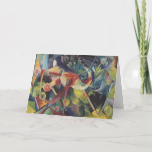 Hirsche in einem Blumengarten von Franz Marc, Vint Karte