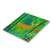 Hirsche in einem Fantasy-Wald Fliese (Seite)
