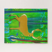 Hirsche in einem Fantasy-Wald Puzzle (Horizontal)