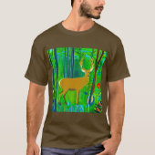 Hirsche in einem Fantasy-Wald T-Shirt (Vorderseite)