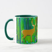 Hirsche in einem Fantasy-Wald Tasse (Links)
