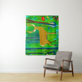 Hirsche in einem Fantasy-Wald Wandteppich (Beispiel)