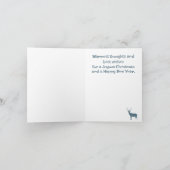 Hirsche in einem Schneewald Grußkarte Feiertagskarte (Innenseite)