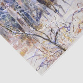 Hirsche in einem Schneewald (Wintersaison) Seidenpapier (Ausschnitt)